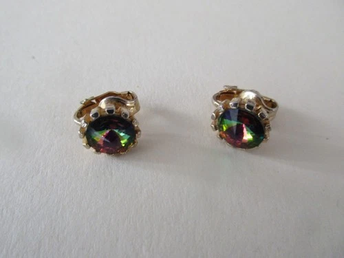 Vintage Costume Jewelry Multicolor Earrings - Estate