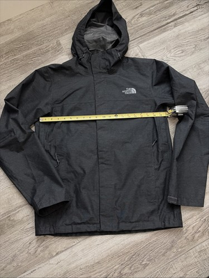 #ad THE NORTH FACE DRYVEN MENS FULL ZIP HOODED SHELL WINDBREAKER SMALL CHARCOAL GRAY $25.00