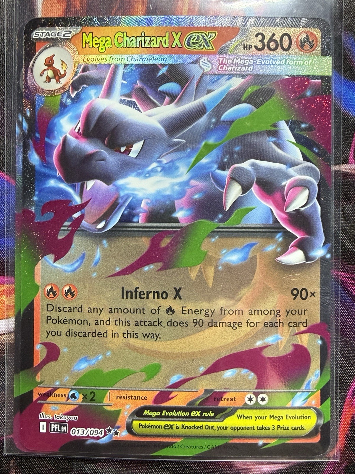 Mega Charizard X ex - Double Rare Double Rare ME02: Phantasmal Flames 013/094 LP
