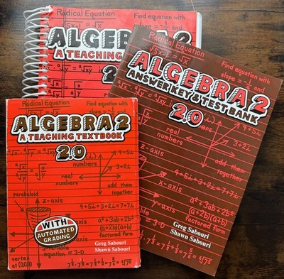 Teaching Textbooks ALGEBRA 2 Math 2.0 Set: Textbook, Answer Key & Test Bank, CDs