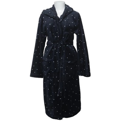 Lindex, Bademantel, Größe: XS, Blau, Polyester, Gepunktet, Fleece, Damen #etQ