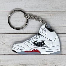  YOU CHOOSE  Nike Air Jordan 5 Sneaker 2D Rubber 2" Keychain MORE COLORS 
