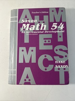 Saxon 54 Math (2nd Edition) 5/4 TEACHERS Edition, Cover Wear