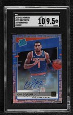 2020 Donruss Rated Rookies Choice Signatures Obi Toppin SGC 9.5 Mint+ Auto 5ov