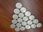 20 Walking Liberty Silver Half $ - AU/ BU - Sharp Roll .