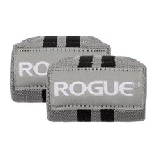 Rogue Fitness Wrist Wraps Grey  Black Small 12" Long  3" Wide with Thumb Loop