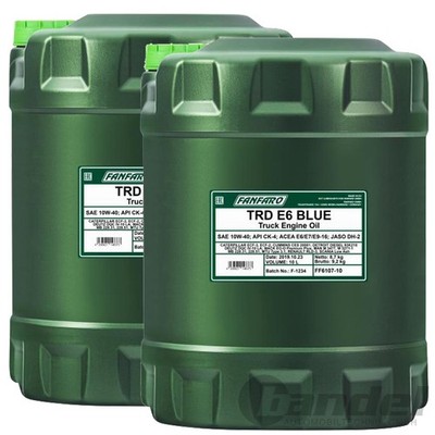 2x LITER FANFARO MOTORÖL DIESEL TRD E6 UHPD 10W-40 API CK-4 ACEA E6/E7/E9-16