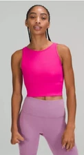BNW LULULEMON POWER PIVOT RIBBED TANK TOP, COLOR SONIC PINK, SIZE 2
