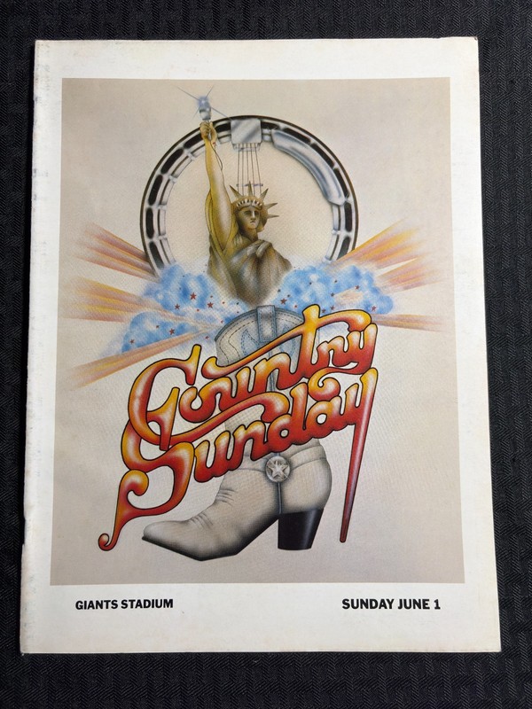 1980 COUNTRY SUNDAY Giants Stadium 9x12 24pg Program FN- 5.5 Johnny Cash Wynette
