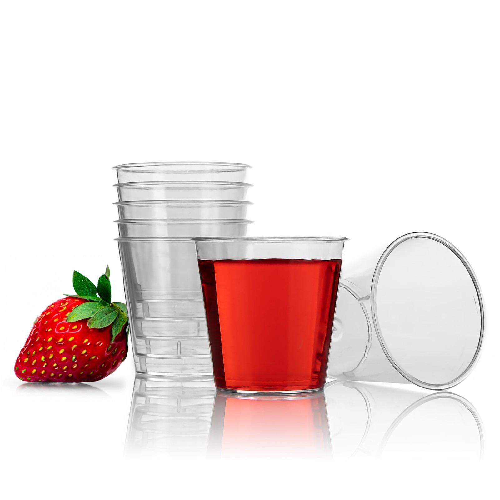 100 Stück Schnapsgläser Shotgläser Trinkbecher Plastik 3cl lebensmittelecht Shot