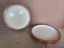 Denby Fire Chilli Stripe Design Dinner Plates Set of 4 England