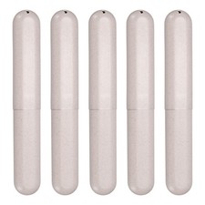 Travel Toothbrush Case, Portable Toothbrush Storage, 5Pcs/Beige