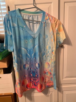 NWOT Multicolor XXXL water bubbles t-shirt 
