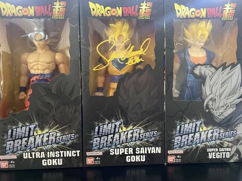 Dragon Ball Limit Breaker 3 Figure Bundle 12” w/ One Signed By Sean Schemmel