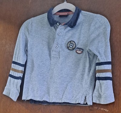Sergent Major Toddler Boys Wild Bear Long Sleeve Polo Shirt sz 3yrs/98cm France