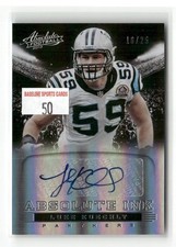 2013 Panini Absolute #28 Luke Kuechly Absolute Ink Spectrum Silver #/25