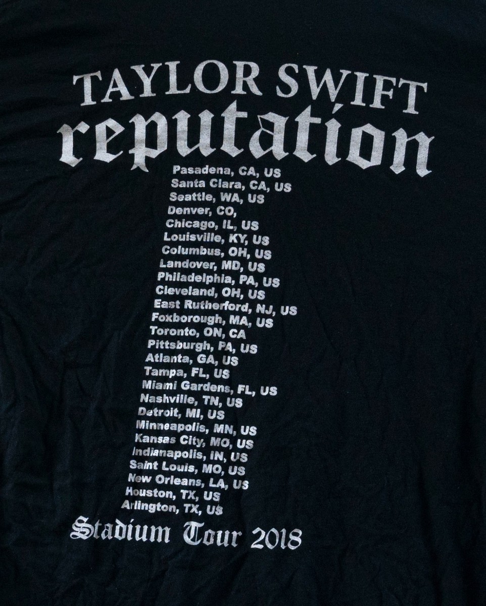 Taylor Swift Reputation Tour Tシャツ 2018 Taylor Swift Reputation Tour T-Shirt 2018 Stadium Tour Size