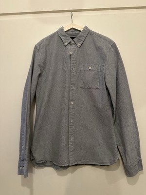 Hemd grau von ASOS - Größe M Baumwolle Casual Button Down Herrenhemd