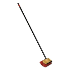 Nexstep Commercial Products 6615EA 10" Scrub Brush - Red Bristles/Blk Handle New