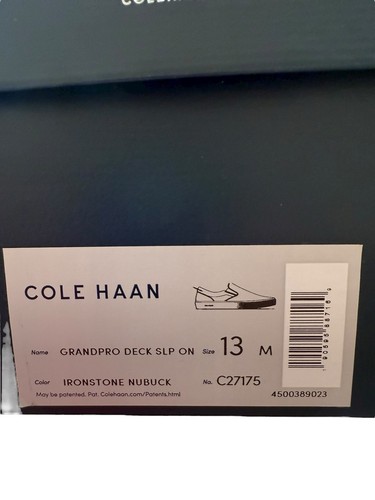 Cole Haan Herren GrandPro Deck Slipper Turnschuhe Ironstone Nubuk C27175 Gr. 13 M - Bild 10 von 10