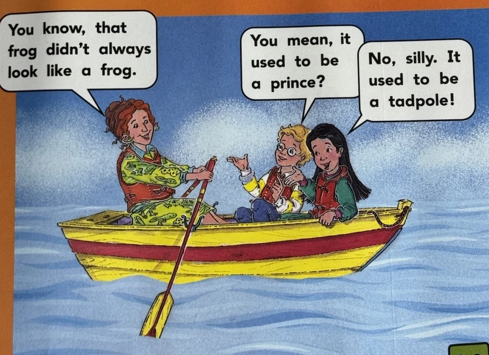 Vintage Scholastic Magic School Bus Poster Teacher Classroom LIFE CYCLE OF FROG - Image 4 of 4