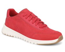 New Vionic Uptown Sneaker - Varsity Red Nubuck