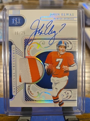 2025 Panini National Treasures John Elway /25! BRONCOS ROYALTY!! ON CARD AUTO!!
