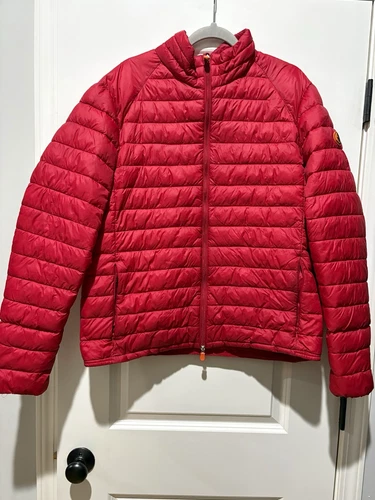Save The Duck Ultra Light Mens 2XL Red Quilted Puffer Jacket Full Zip - product listing photo