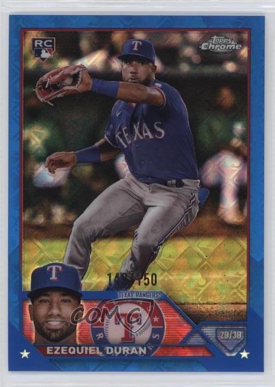2023 Topps Chrome Logofractor Edition Blue Refractor /150 Ezequiel Duran #36 3pu
