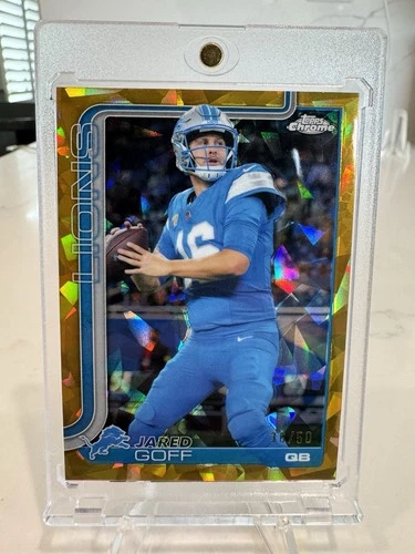 2025 Topps Chrome Jared Goff Gold Refractor (RAW)