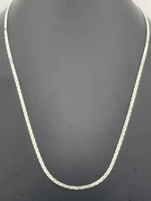 ITALY 925 STERLING SILVER 2MM BOSTON LINK CHAIN NECKLACE 20" CLASSIC CASUAL 1434