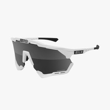 SCICON AEROSHADE XL CYCLING SUNGLASSES -WHITE GLOSS-MULTIMIRROR SILVER LENS