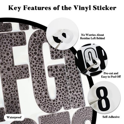 780 Pcs Alphabet Number Stickers, 10 Sheets 1 Inch & 2 Inch Self