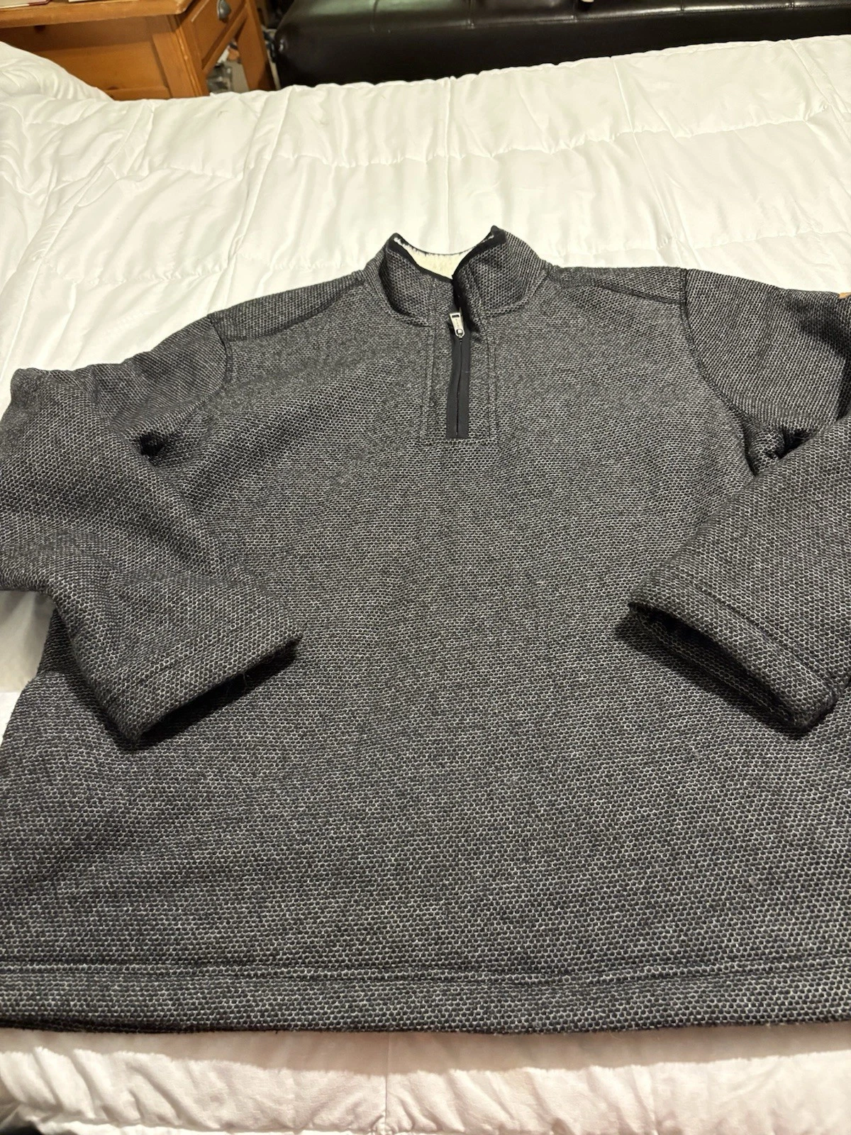 Orvis classic collection 1/4 zip up sherpa fleece jacket sweater men's Large