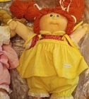 1982 Cabbage Patch Kids 2 Doll Lot 11in Blonde Blue Eyes + 1985 Premier Magazine