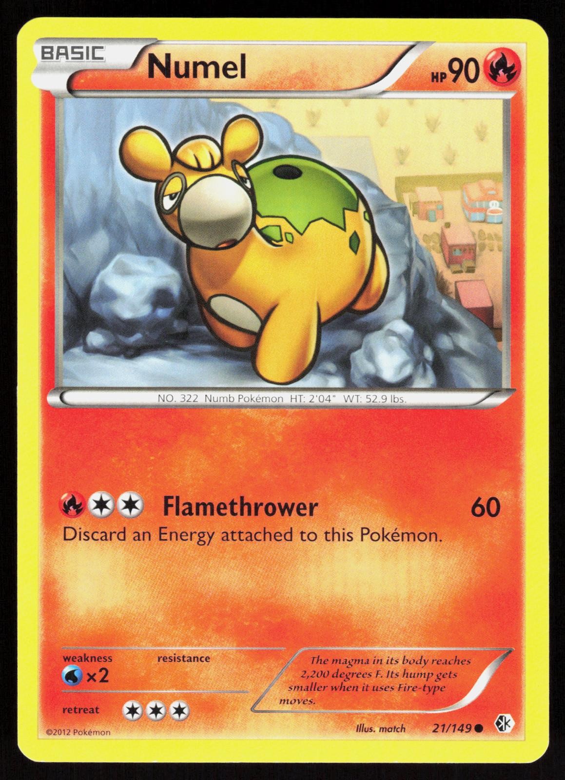 Numel 21/149 - Pokemon Boundaries Crossed - Common - LP