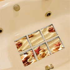  1pc 3D Bathroom Bathtub Self-adhesive Anti-slip Stickers Wallpaper Stickers