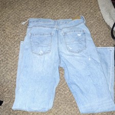 American Eagle Outfitters Blue Light Wash High Rise Straight Jeans Women  s 6