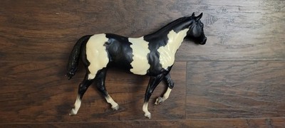 Breyer Horse #229 Matte Black Tobiano Paint Pinto Stock Horse Stallion 1981-88
