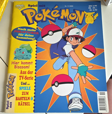 Diamond Spiel mit Pokémon Heft 11/2000 Einzelausgabe Deutsch mit Stickern