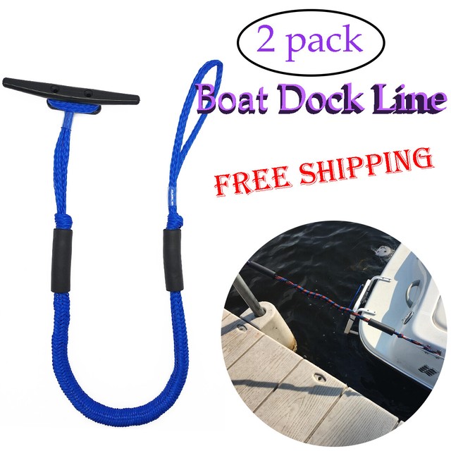 2 pack 45.5 ft Bungee dock line Boat Accessories Docking Rope for