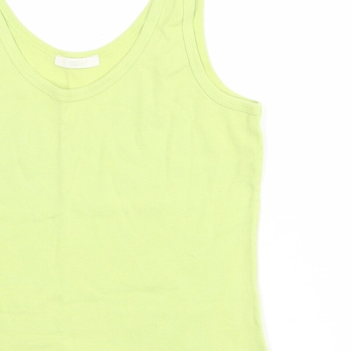 Marks and Spencer Womens Green 100% Cotton Basic Tank Size M Scoop Neck - Picture 8 of 10