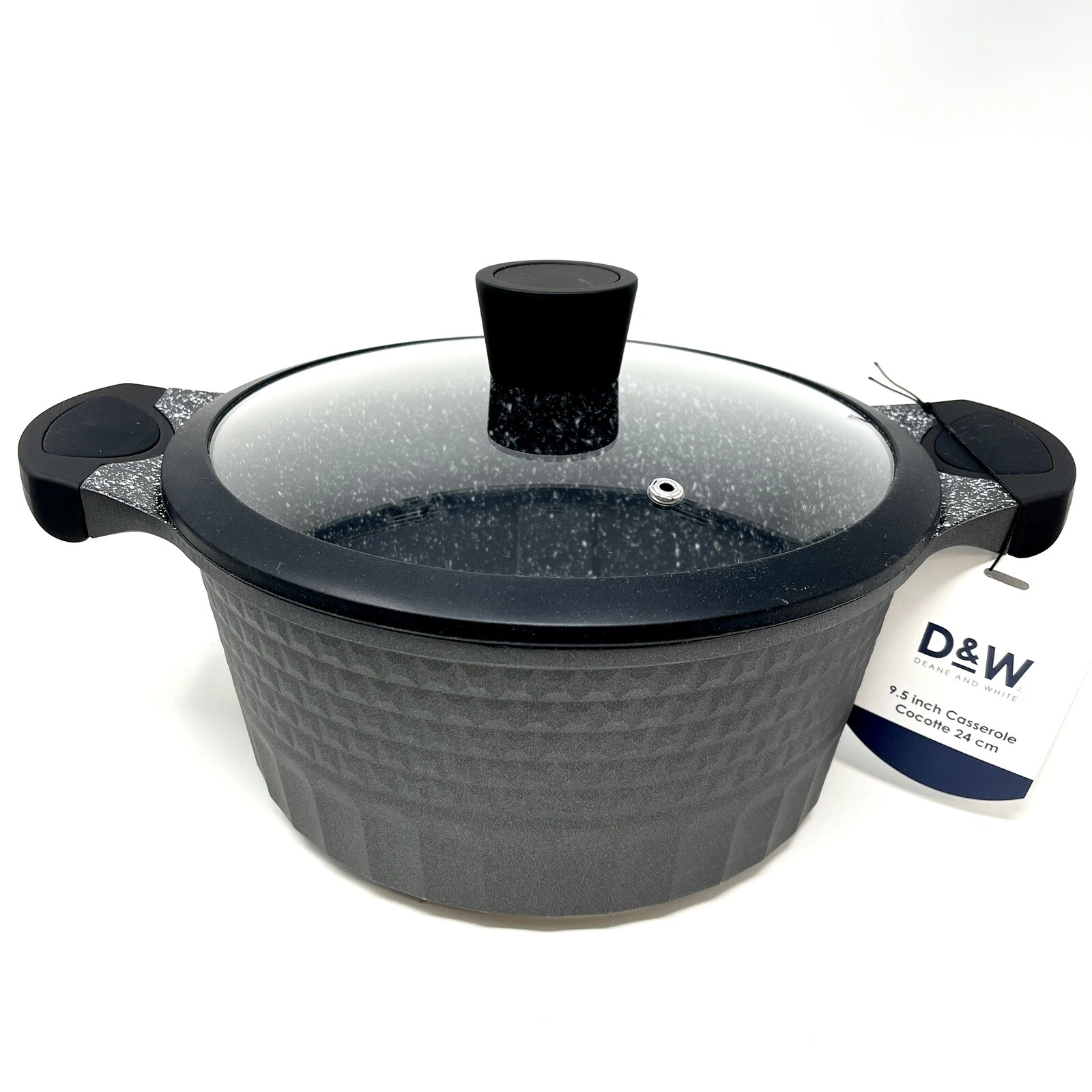 D&W Pot/Casserole 9.5” Inch Medium Size With Lid Deane&White Premium Cookware