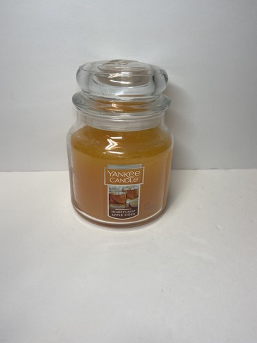 Yankee Candle Honey Apple Crisp 14,5 Oz. Wohndeko Herbst Bauernhof Duft Neu mit Etikett mit Top - Bild 1 von 8