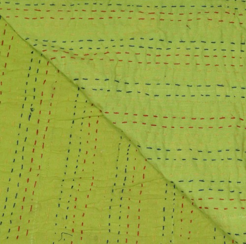 Indian Handwoven Patchwork Vintage Cotton Kantha Quilt ,Bedspread ,Throw Blanket - Picture 29 of 87