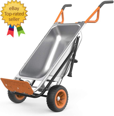 WG050 8-In-1 Aerocart Garden Cart/Wheelbarrow Heavy Duty/Dolly