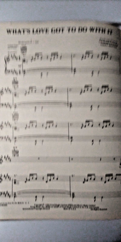 Sheet Music: What's Love Got To Do With It? 1984 - Picture 2 of 3