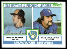 Brewers Leaders Robin Yount / Pete Vuckovich 1983 Topps #321 Milwaukee Brewers