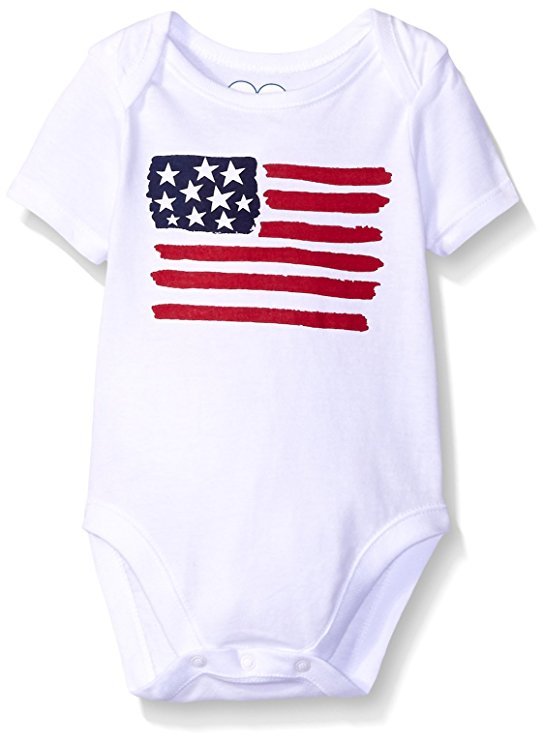Children's Place American US Flag Patriotic Shirt Size 0- months BABY  NEWBORN