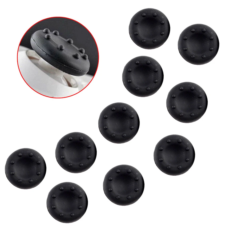 10x Silicone Thumb Stick Grip Analog Caps Cover For PS4 PS3 Xbox One Wii U Good - Image 3 of 4